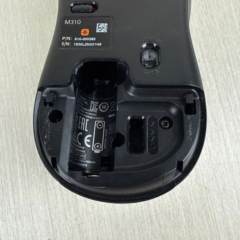 Logitech M310 Wireless Mouse with USB Receiver - Tested & Works